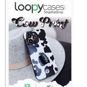 Loopy cow print righty case